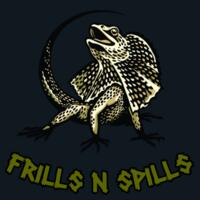 Frills N Spills - Green Lizard Design