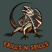Frills N Spills - Orange Lizard Design
